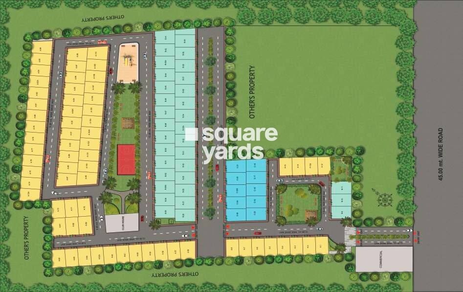 CG-Sun-Villas_an aerial view of a field filled with lots of green grass