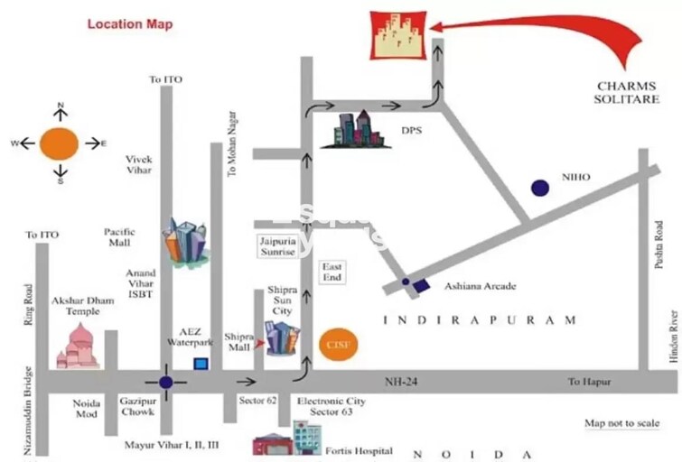 Charms Solitaire Ghaziabad Location Image