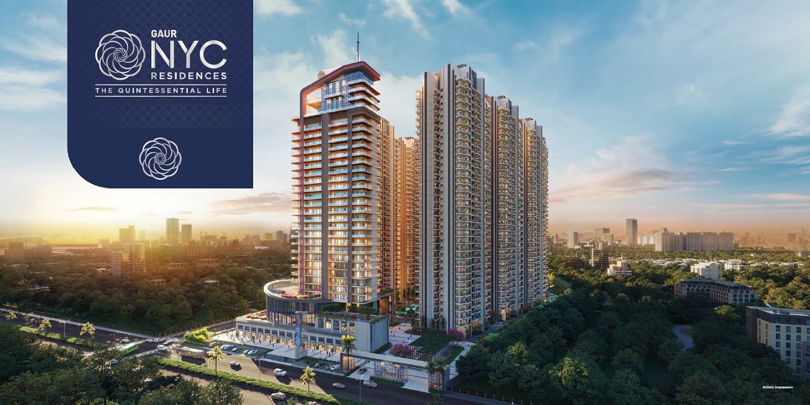 Gaur NYC Residences residential project in Sector 3 Wave City
