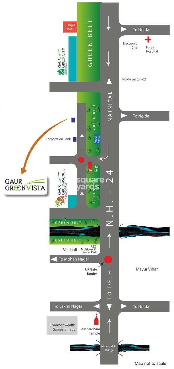 gaurs green vista project location image1