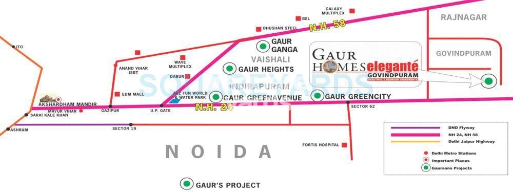 Gaurs Homes Elegante Location Image