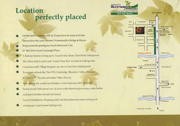 Jaipurias Sunrise Greens Location Image