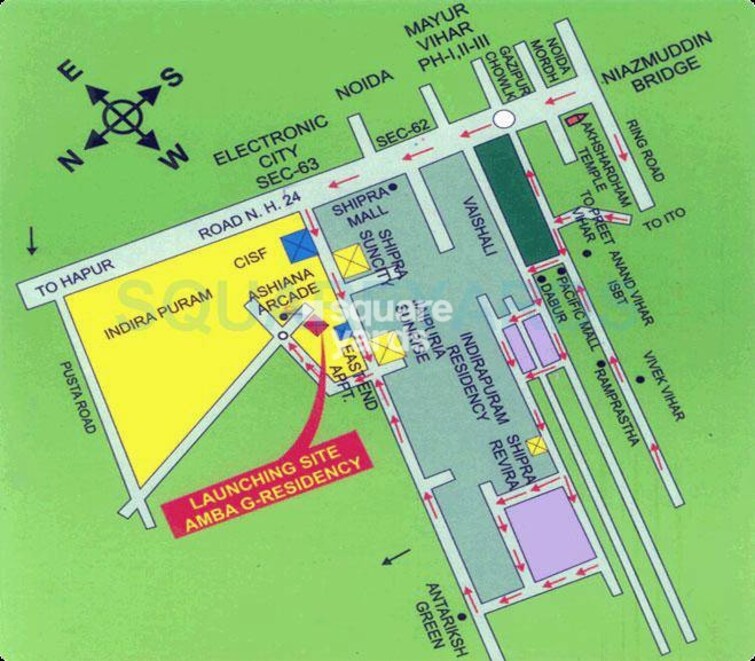 JKG Amba G Residency Location Image