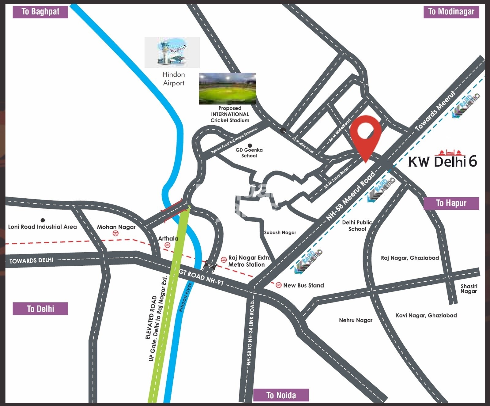 KW Delhi 6 Location Image