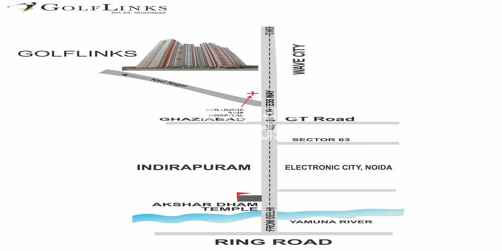 Landcraft Golflink Villas Location Image