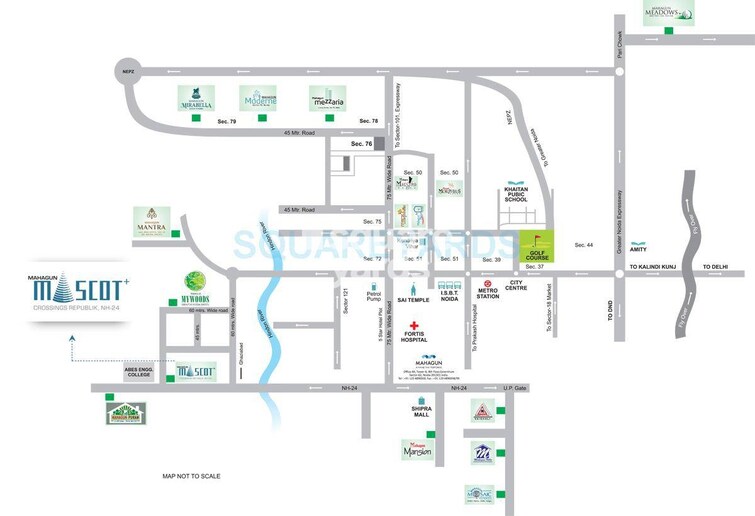 Mahagun Mascot Location Image