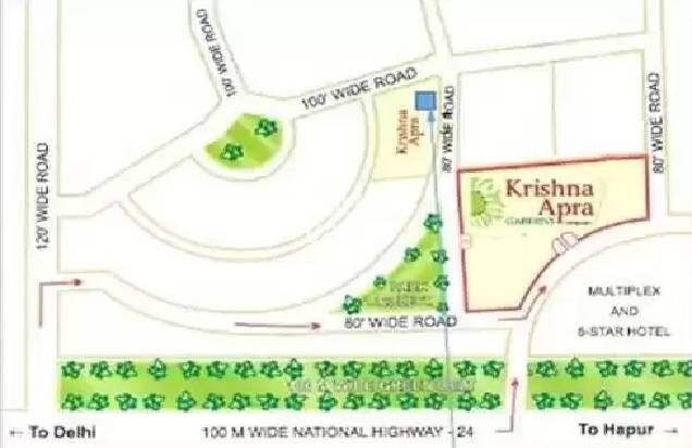 Mapsko Krishna Apra Sapphire Location Image