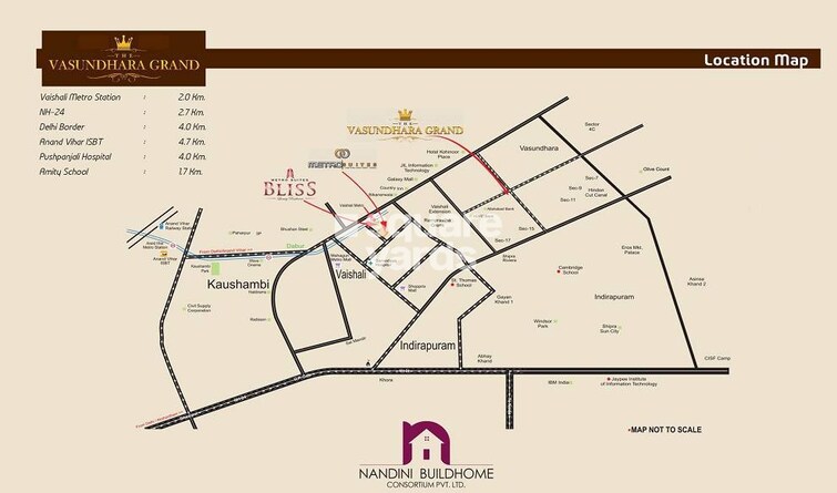 Nandini The Vasundhara Grand Location Image