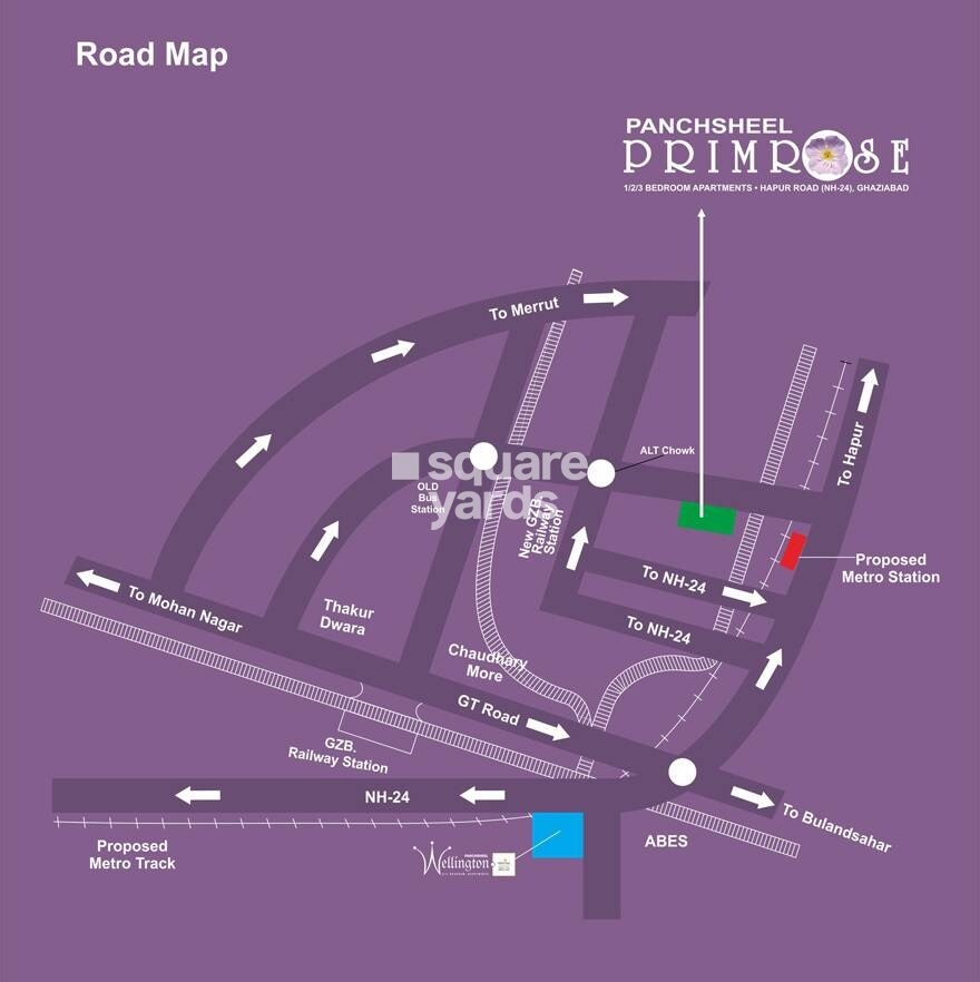 Panchsheel Primrose Independent Floors Location Image
