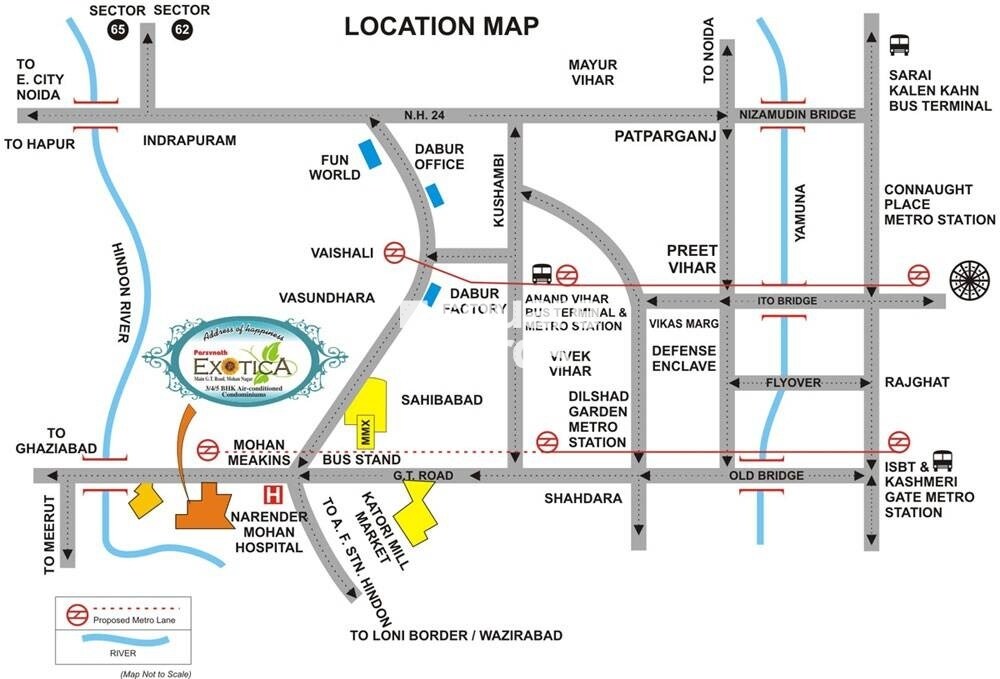 Parsvnath Exotica Phase 3 Location Image
