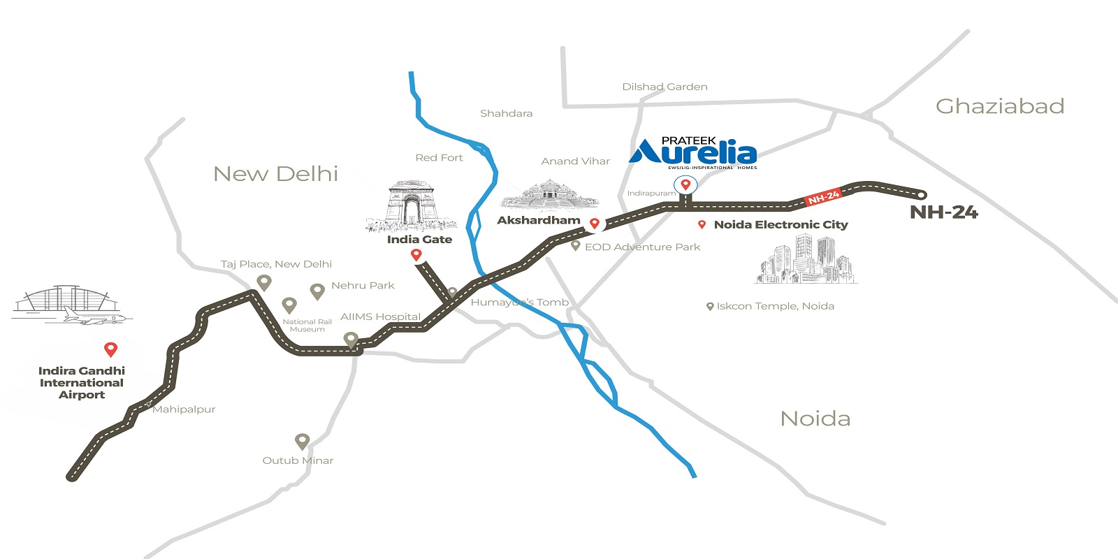 Prateek Aurelia Location Image