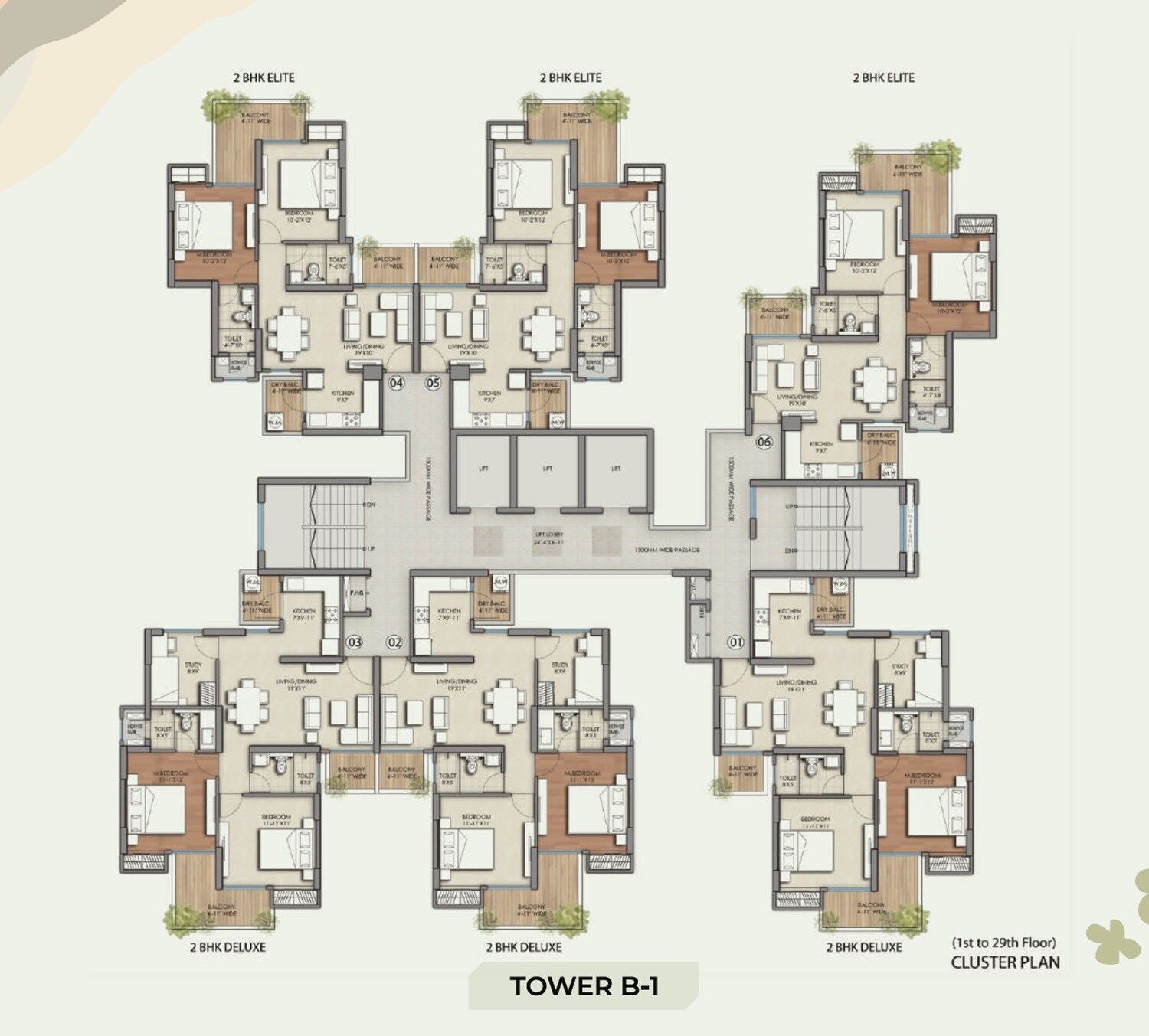 Prateek Grand Begonia Floor Plans 1