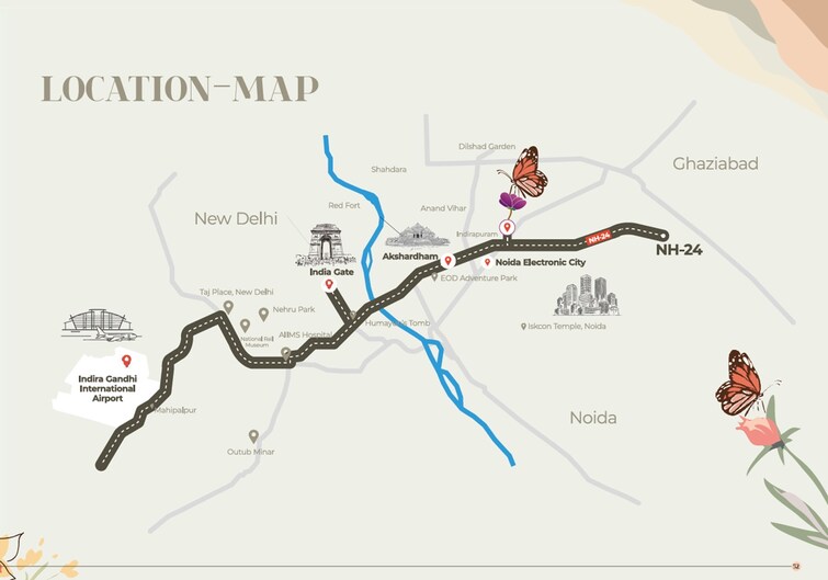 Prateek Grand Begonia Location Image