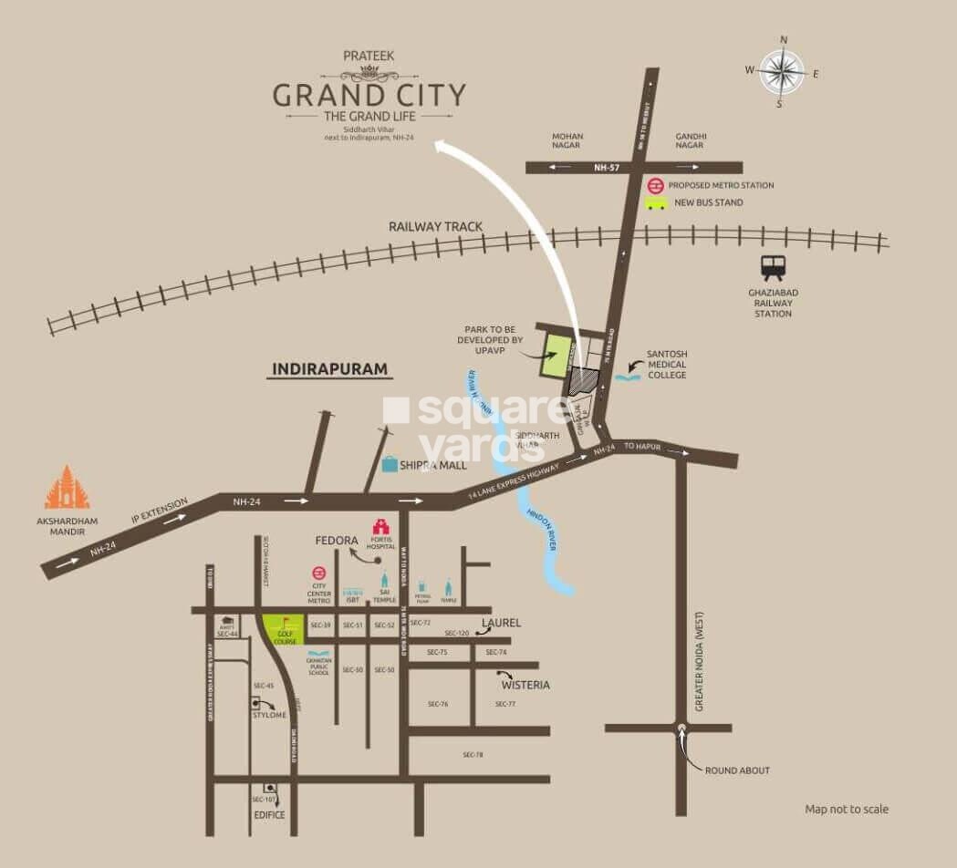 Prateek Grand City Location Image