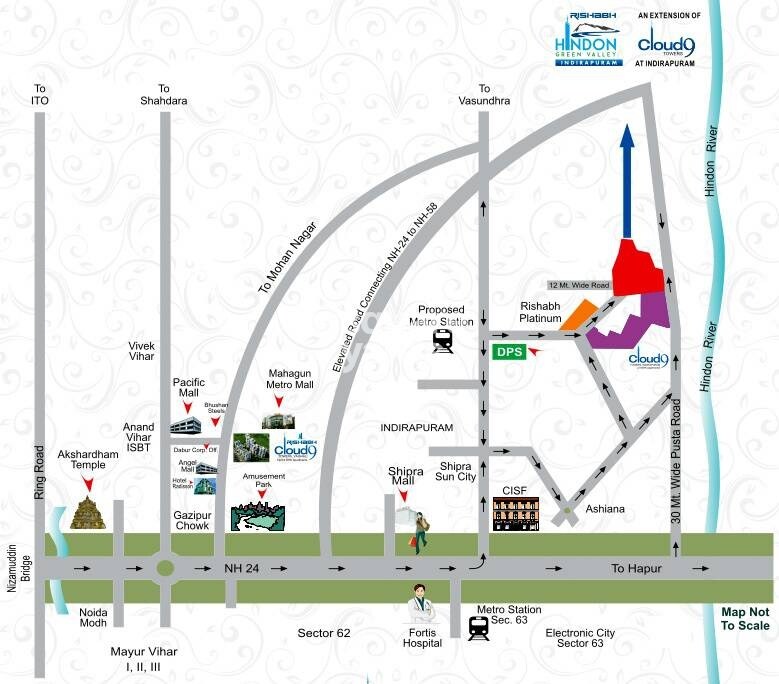 Rishabh Hindon Green Valley Location Image