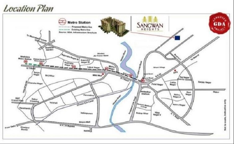 Sangwan Heights Location Image