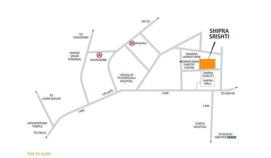 Shipra Srishti Location Image