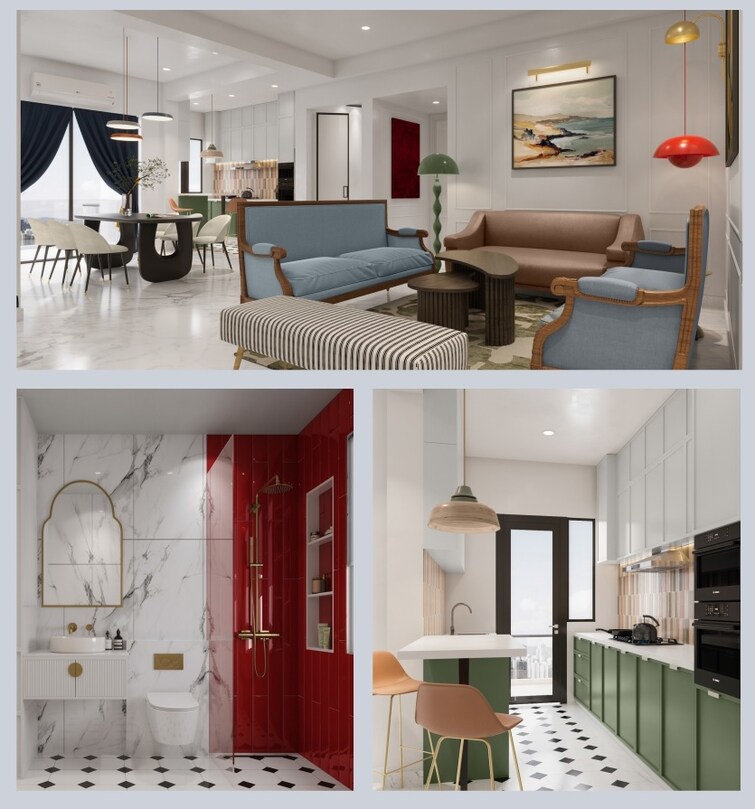 T And T The Blue Apartment Interiors 3