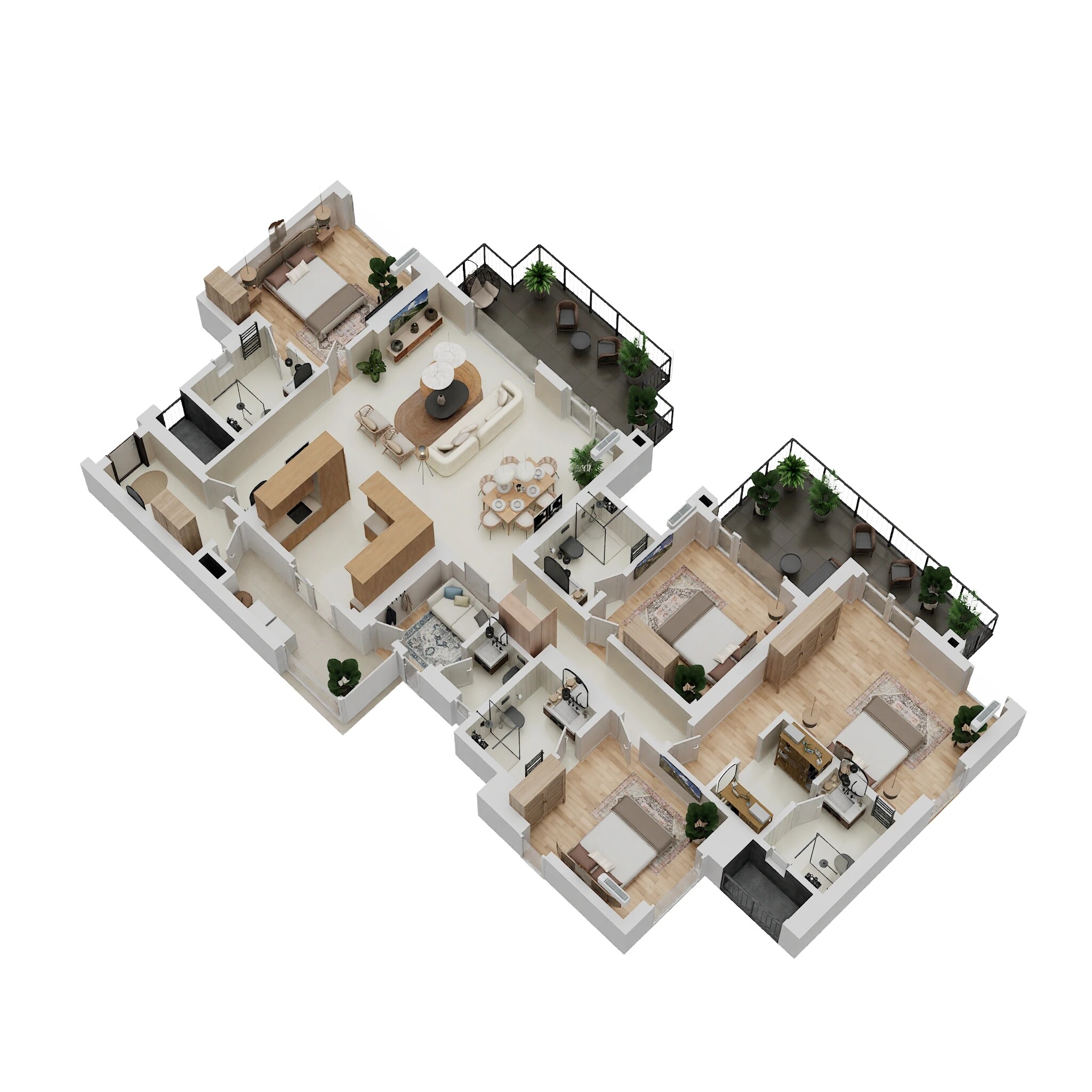 Floor plan of 4 BHK 2667 Sq. Ft. Apartment in AAPL The Kutumb, Ghaziabad