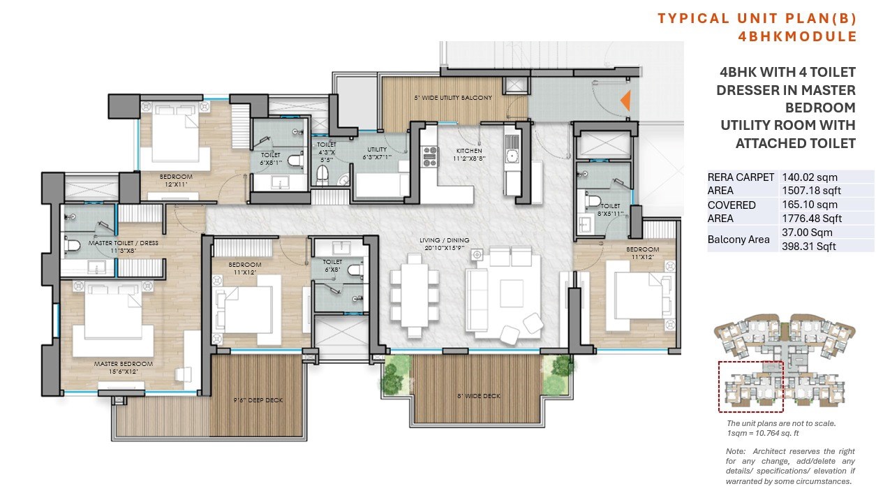 4 BHK 2667 Sq. Ft. Apartment in AAPL The Kutumb