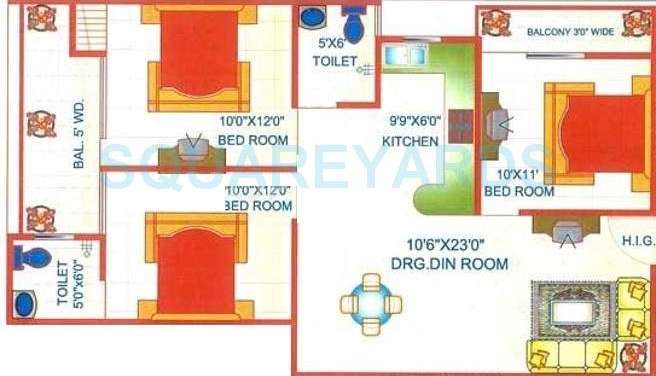 adarsh adarsh apartment 7 apartment 3bhk 1100sqft1