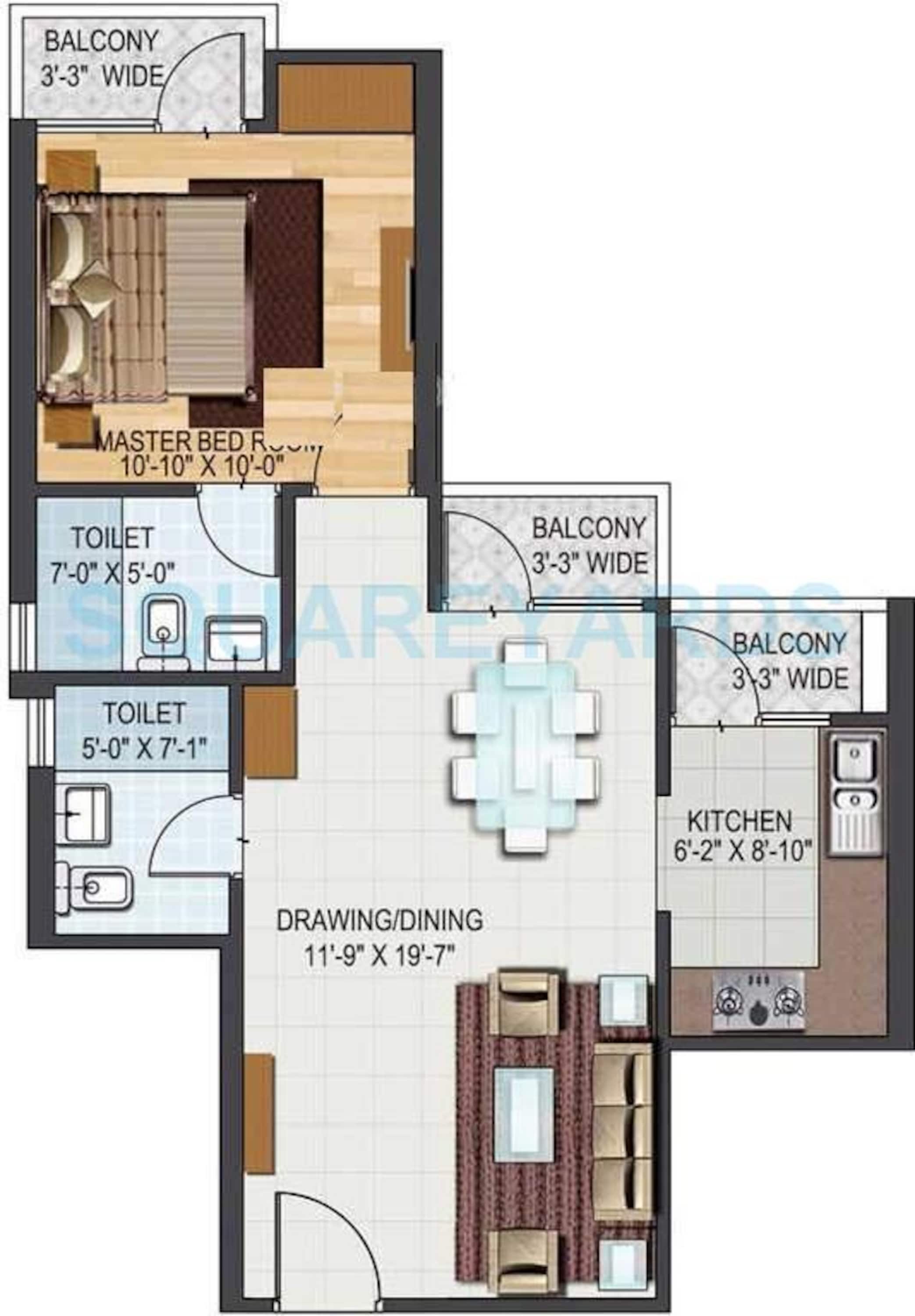 aditya city apartments apartment 1bhk 783sqft1