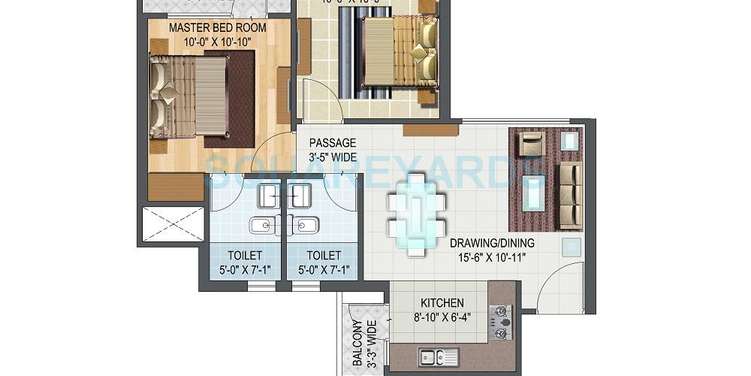 aditya city apartments apartment 2bhk 881sqft 1