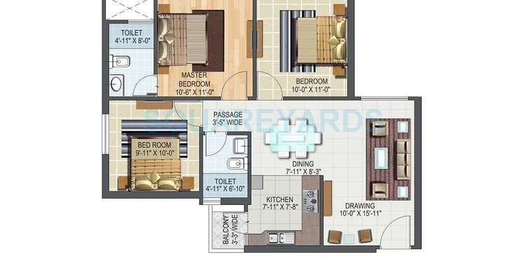 aditya city apartments apartment 3bhk 1100sqft 1