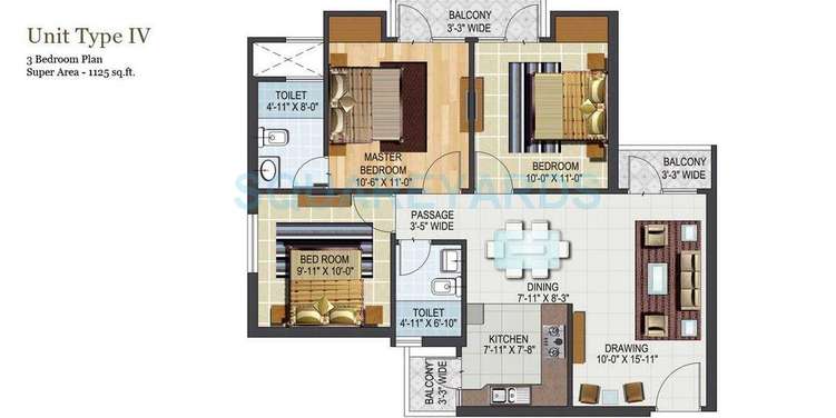 aditya city apartments apartment 3bhk 1125sqft1