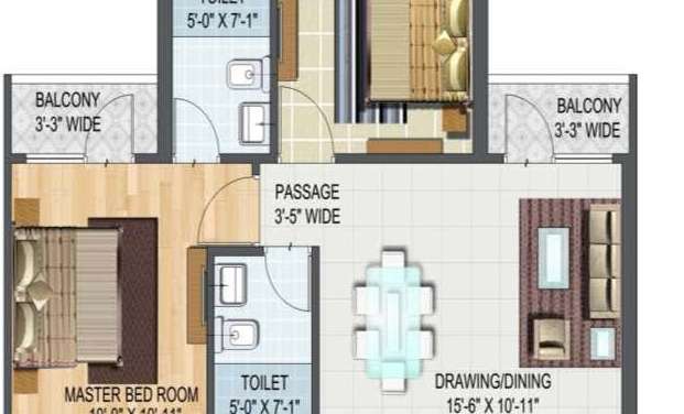 aditya world city residences apartment 2 bhk 921sqft 20211302021320