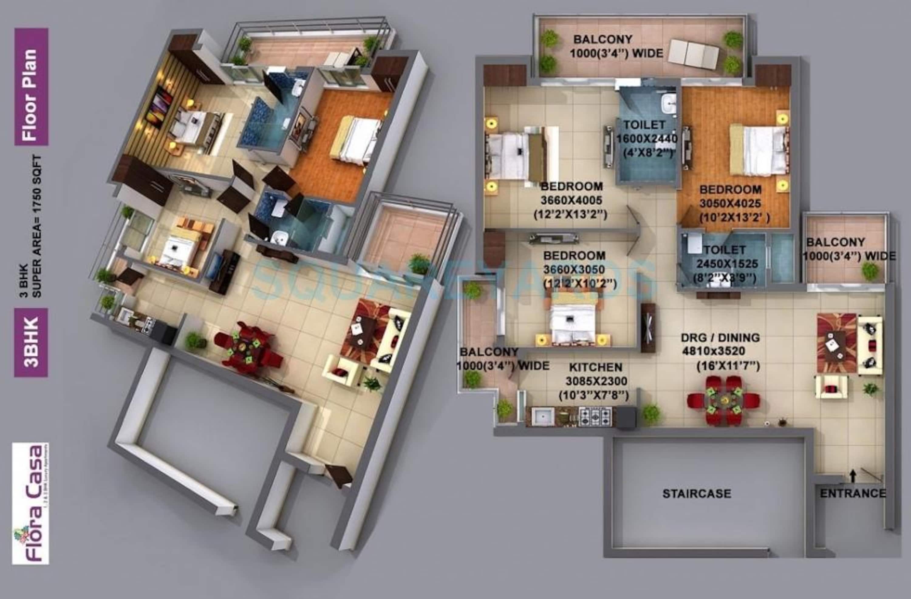 adwik group flora casa apartment 3bhk 1750sqft1