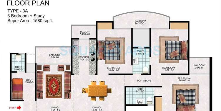 antriksh sanskriti apartment apartment 3bhk sq 1580sqft 1