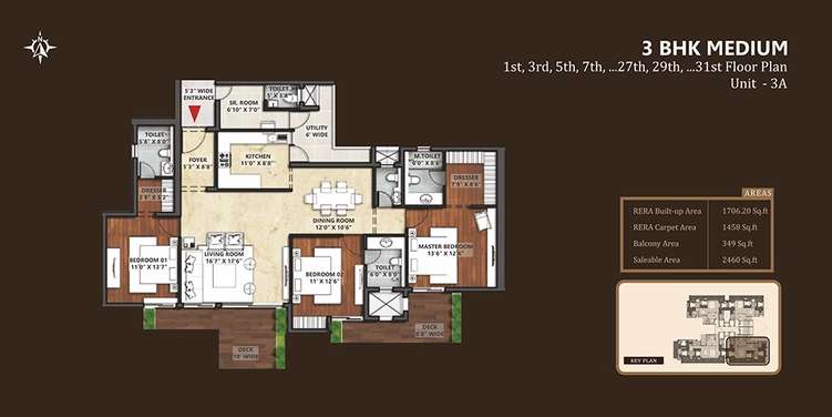 apex the rio apartment 3 bhk 2460sqft 20204001144014