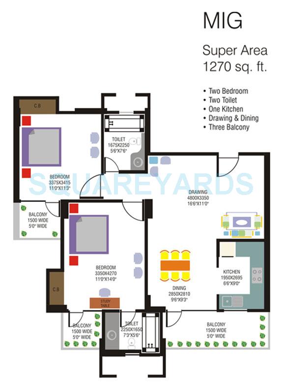 arihant altura apartment 2bhk 1270sqft 1