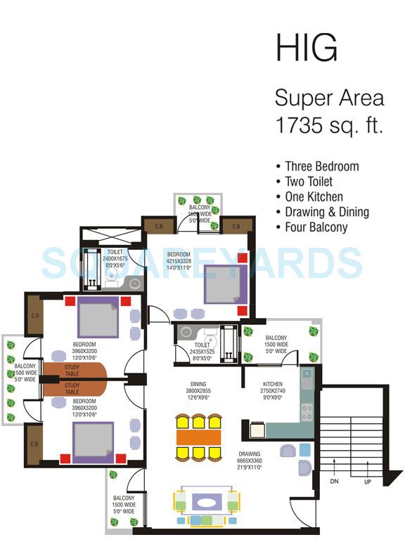 arihant altura apartment 3bhk 1735sqft 1