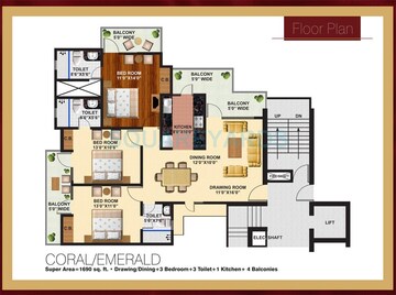  3 BHK Apartment at Arihant Ambience, Sain Vihar – for Sale