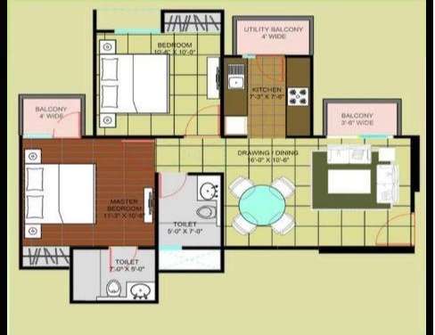 assotech the canopy apartment 2 bhk 1000sqft 20203914103938