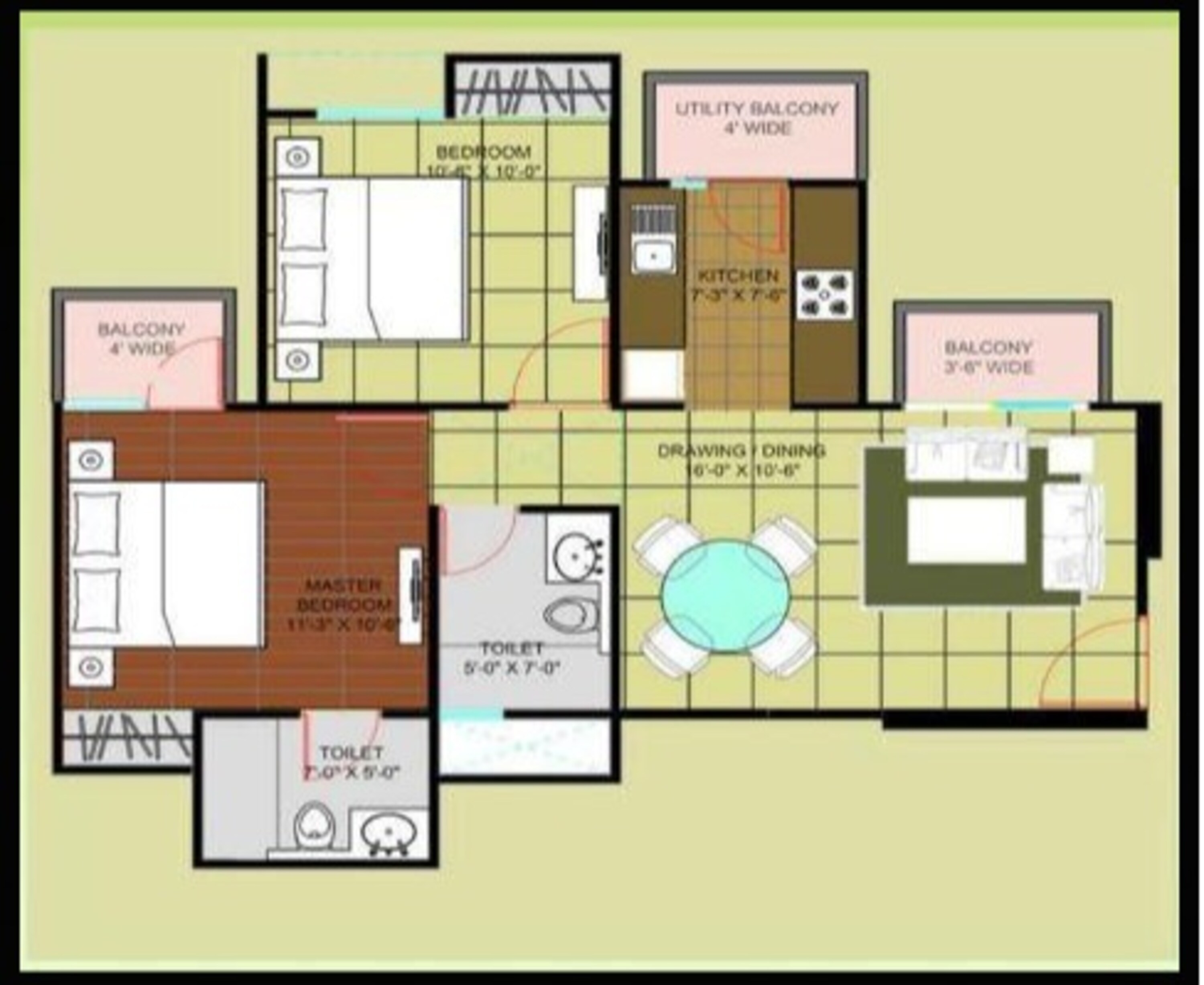 assotech the canopy apartment 2 bhk 1000sqft 20203914103938