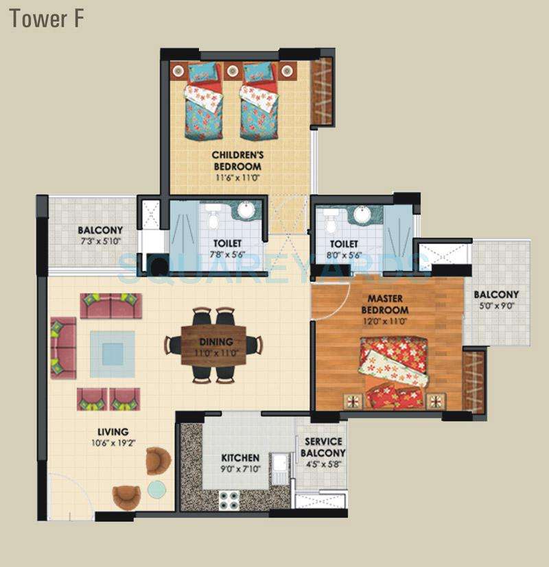 2 BHK 1245 Sq. Ft. Apartment in Assotech The Nest