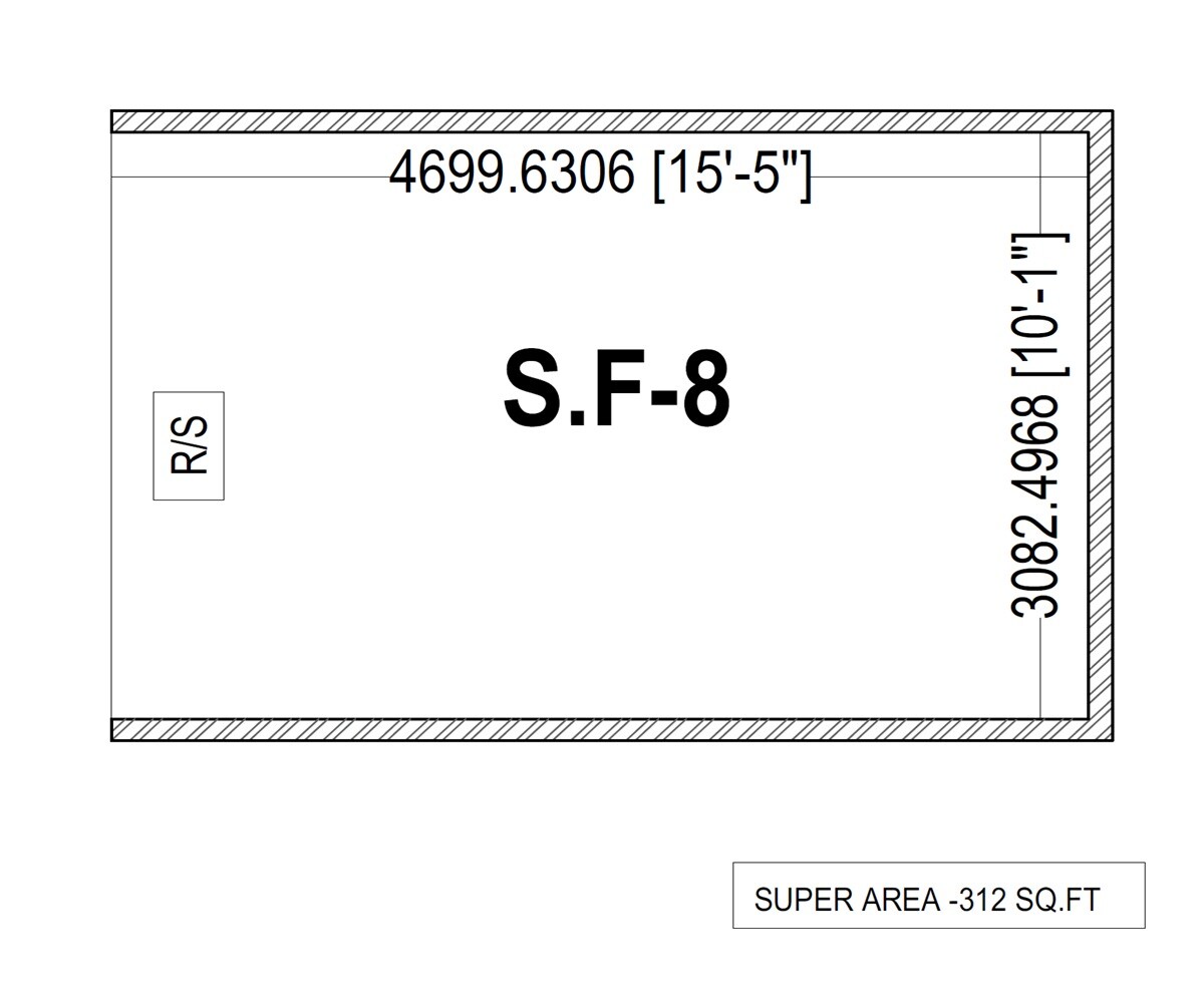 Floor plan of 312 Sq. Ft. Retail Shop in Astrus Capella, Ghaziabad