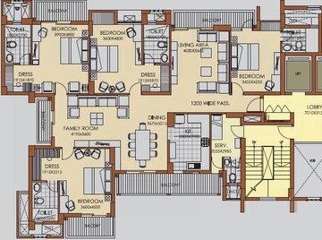  4 BHK Apartment at ATS Advantage, Vaibhav Khand – for Rent