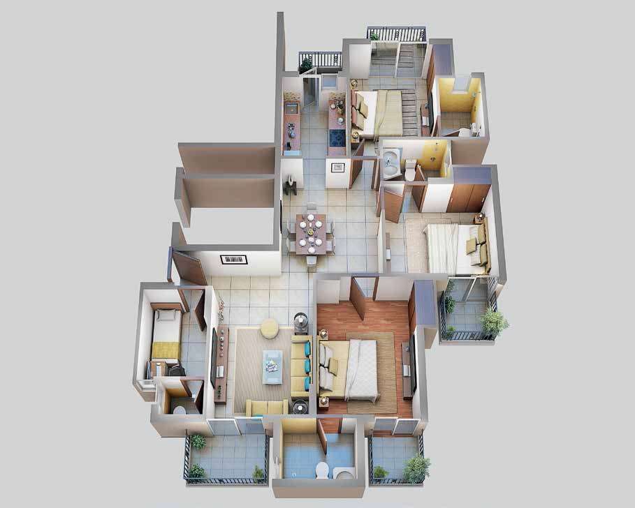 3 BHK 1720 Sq. Ft. Apartment in ATS Floral Pathways