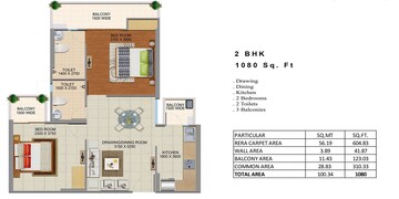  2 BHK Apartment at Divyansh Onyx, Gyan Khand – for Sale