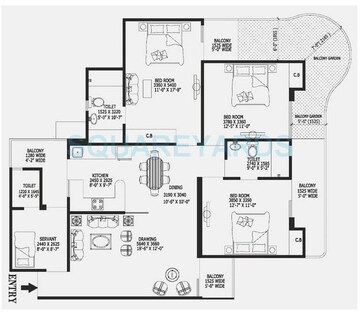  3 BHK Apartment at Gaur Valerio, Indrapuram – for Sale