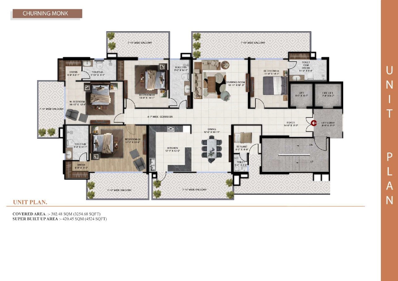 3 BHK 4524 Sq. Ft. Apartment