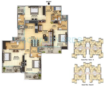  4 BHK Apartment at Gaurs Cascades, Raj Nagar Extension – for Sale