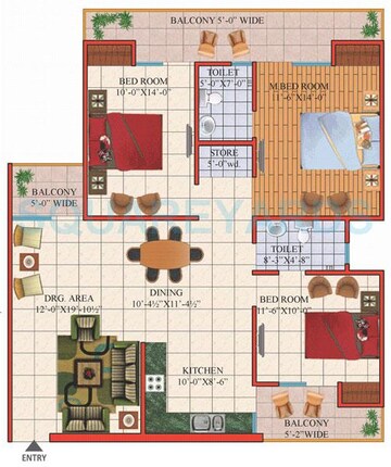  3 BHK Apartment at Gaurs Global Village, Sain Vihar – for Sale