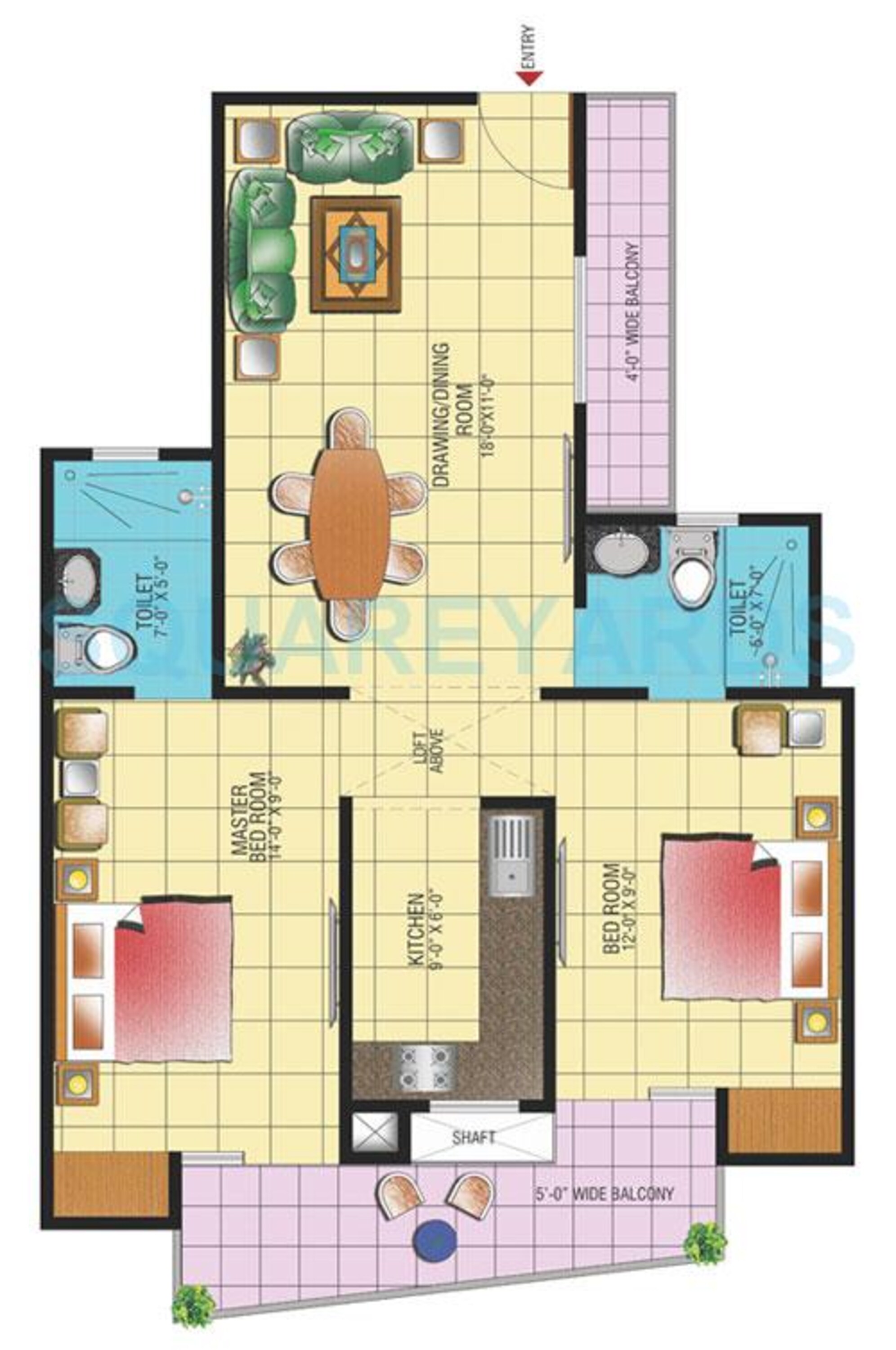 gaurs homes elegante apartment 2bhk 985sqft 1