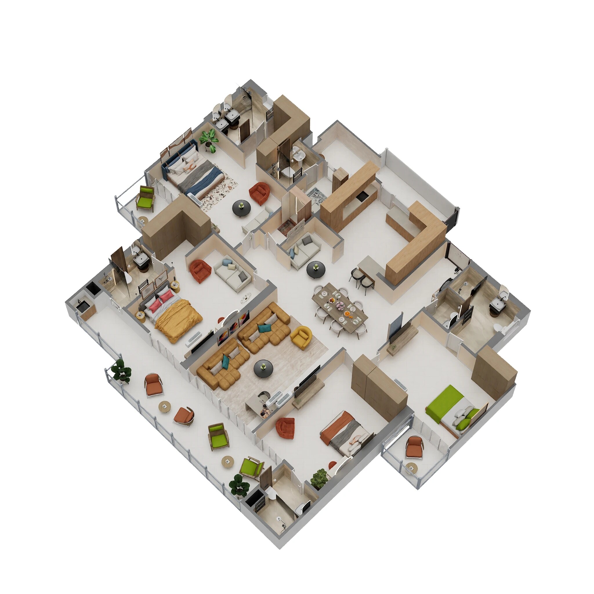 4 BHK 3900 Sq. Ft. Apartment