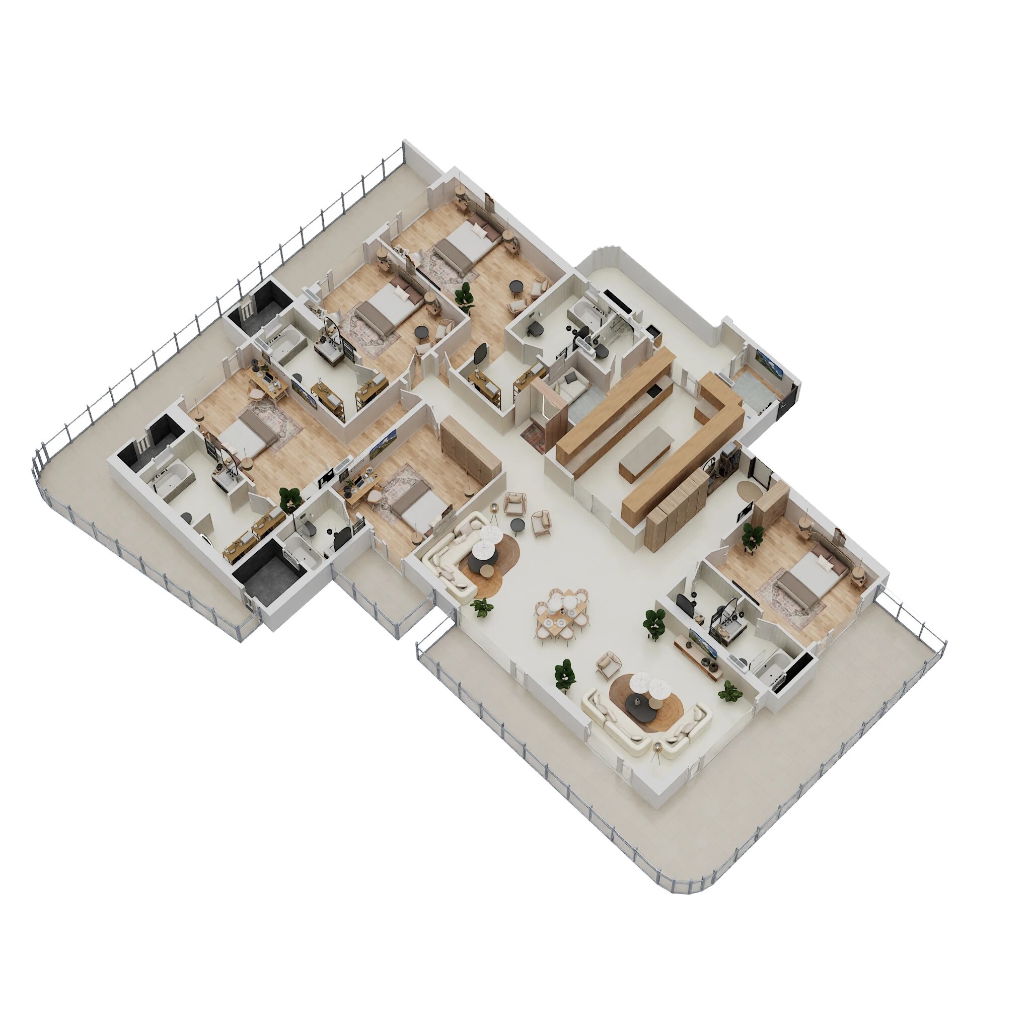 Floor plan of 5 BHK 5094 Sq. Ft. Apartment in Jade County, Ghaziabad